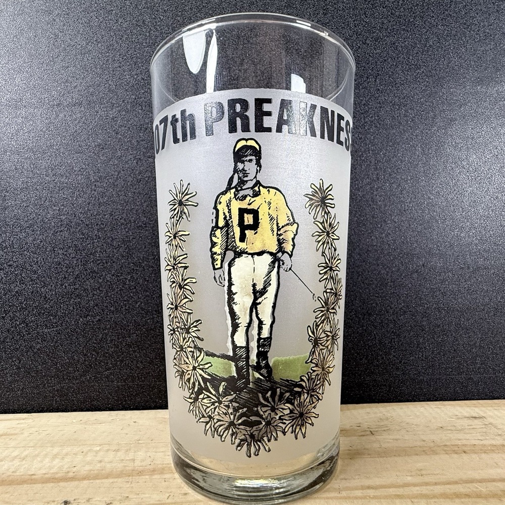 Original 107th PREAKNESS Pimlico 1982 Mint Julep Drinking Glass